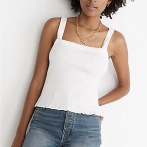 Madewell Lucie Smoked Tank Top White